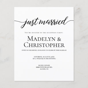 Budget Reception Only Weddenfoto Net getrouwd Flyer