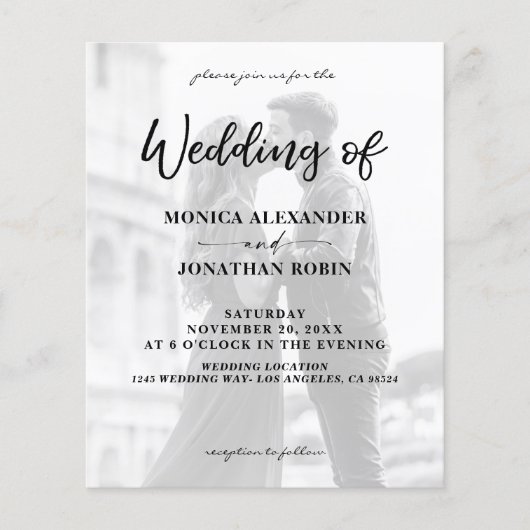 Budget reclamebrochure Modern foto Vertical 2 Wedd Flyer (Voorkant)