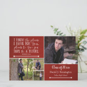 Budget Red Bijbel Verse Afstuderen Foto Collage (Staand voorkant)