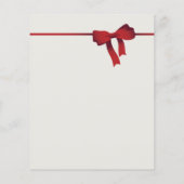 Budget Red Bow Foto kerstfeestdag Kaart (Achterkant)