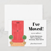 Budget Red door Ik heb Mini Announcement Kaart ver (Voorkant / Achterkant)