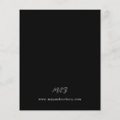 Budget Red Floral & Black Wedding - Zwart Flyer (Achterkant)