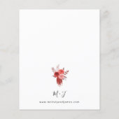 Budget Red Floral Wedding (Achterkant)