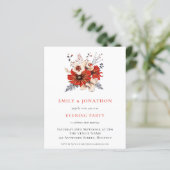 BUDGET Red Florals Weddenschap Evening Party Uitno (Staand voorkant)