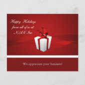 Budget Red Gift Business Holiday Card (Voorkant)