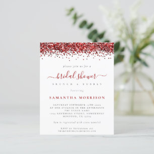 Budget Red Glitter Bridal Shower