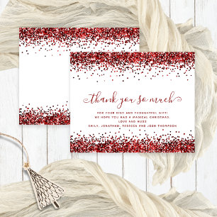 Budget Red Glitter Kerstmis Dank u