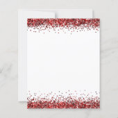 Budget Red Glitter Script Kerstparty nodigt uit (Achterkant)