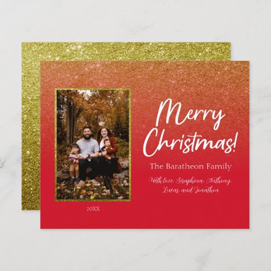 Budget Red Gold Glam - Aangepaste fotoserie (Voorkant / Achterkant)