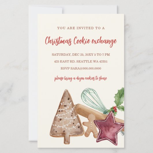 Budget Red Green Cookie Exchange Christmas Party (Voorkant)