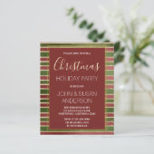 Budget Red Green Gold Foil kerstparty (Staand voorkant)