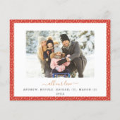 Budget Red Happy Holiday 2 Foto Moderne Flyer (Achterkant)