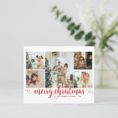 BUDGET Red Merry Christmas Heart Script 5 Foto (Staand voorkant)