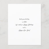 Budget Red Ornaments & Pine Merry-kerstfoto Flyer (Achterkant)