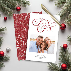 Budget Red Pattern Joyful Kerstfeestdag Foto