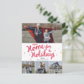 Budget Red Plaid Nouvelle maison pour Carte photo  (Debout devant)