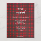 Budget Red Plaid Nouvelle maison pour Carte photo  (Dos)