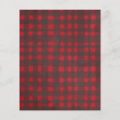 Budget Red Plaid Six Photos Collage Carte de vacan (Dos)