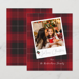 Budget Red Pset Instant Photo Merry Kerstmis