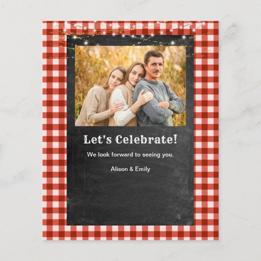 BUDGET Red Pset Vaderdag BBQ Party nodigt u uit (Achterkant)