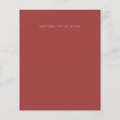 Budget Red Rose Modern Simple Wedding Invite (Achterkant)