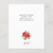 Budget Red Rose & Pink Floral Holiday Party (Achterkant)