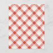 Budget Red Tartan Plaid Script Kerstfeest (Achterkant)