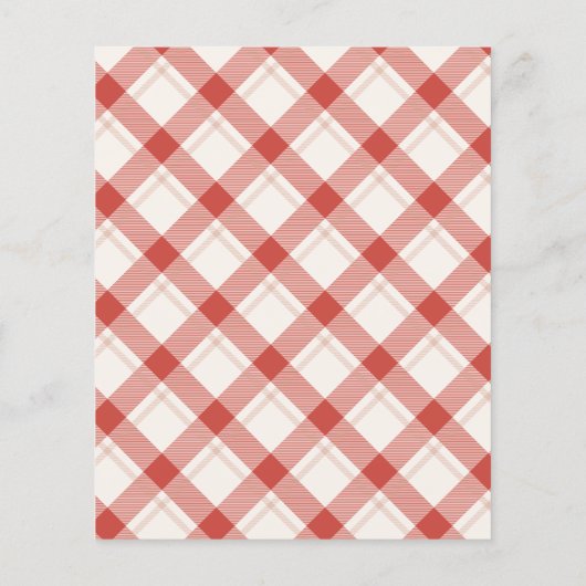 Budget Red Tartan Plaid Script Kerstfeest (Achterkant)