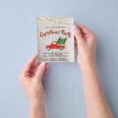 Budget  Red Truck Rustic-kerstfeest Flyer (Hand)