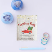 Budget  Red Truck Rustic-kerstfeest Flyer (Enkel)
