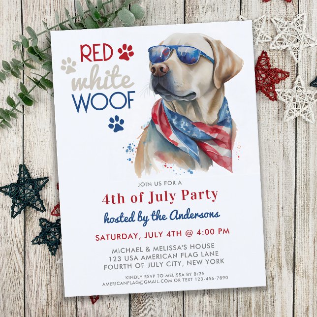 Budget Red White Wof Patriotic Dog 4 juli (Creator heeft geüpload)