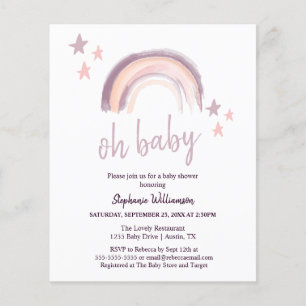 Budget Regenboog Boho oh baby Roze Baby Shower