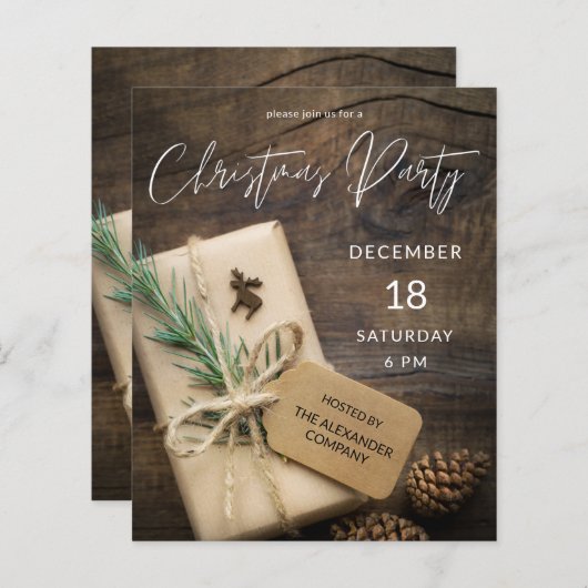 Budget Reindeer & Cadeau Kerstfeest (Voorkant / Achterkant)