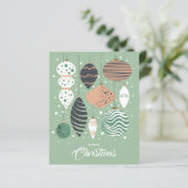 Budget Rétro Arbre de Noël Ornements Carte de vaca (Debout devant)