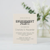 Budget Retro Black en White Engagement Party (Staand voorkant)