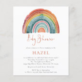 Budget Retro Boho Rainbow Bohemian Baby shower (Voorkant)