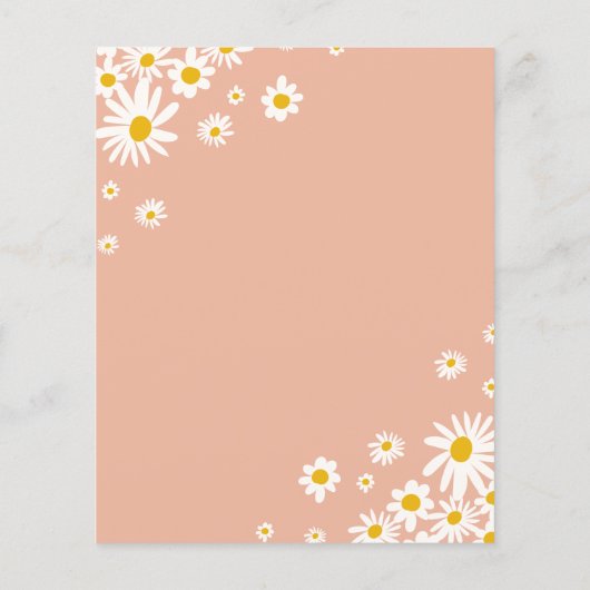 Budget Retro Laten we Groovy Daisy Rainbow Verjaar (Achterkant)