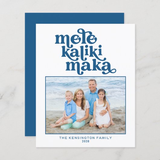 Budget Retro Mele Kalikimaka kerstfoto (Voorkant / Achterkant)