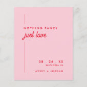 Budget Retro Roze & Rode Niets Gewoons Einfach Lie Flyer (Voorkant)