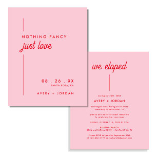Budget Retro Roze & Rode Niets Gewoons Einfach Lie Flyer