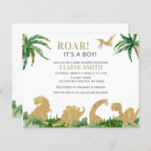 Budget Roar Dinosaur Baby shower