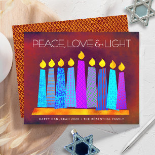 Budget rode Hanukka-kaarsen Vrede Liefde Licht Kaa