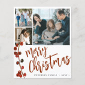 Budget rode Kerst foto kerstkaart Flyer (Voorkant)