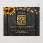 Budget roestieke QR-code foto trouwuitnodiging (Achterkant)