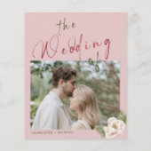 BUDGET Romantic Blush Floral Photo Wedding Invites (Achterkant)