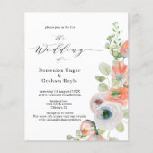 Budget Romantic Coral Floral Wedding (Voorkant)