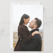 Budget Romantisch Script Zwart Wit 2 Foto Huwelijk (Achterkant)