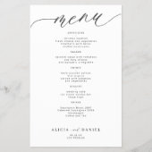 Budget romantische witte zwarte script bruiloft me flyer (Voorkant)