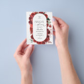 Budget Rood Bloemstuk Bruidsdouche  Flyer (Hand)