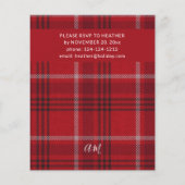 Budget Rood Geruit Flanellen Feestje Party Flyer (Achterkant)